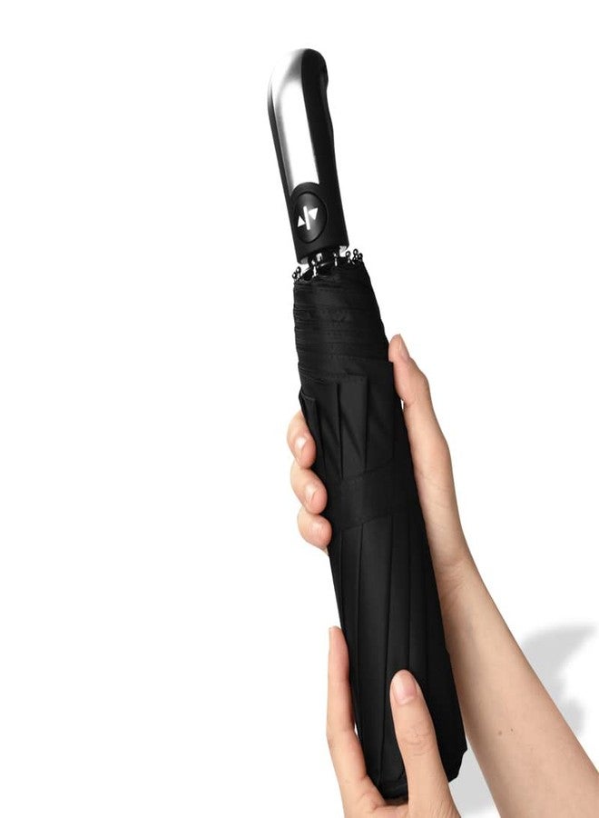 STAR WORK Umbrella for Travel - Auto Open Compact, Lightweight & Folding - Best Windproof Umbrellas for Rain, Sun & Wind UV Protection,Easy Carry for Women and Men. (BLACK) - Image 4